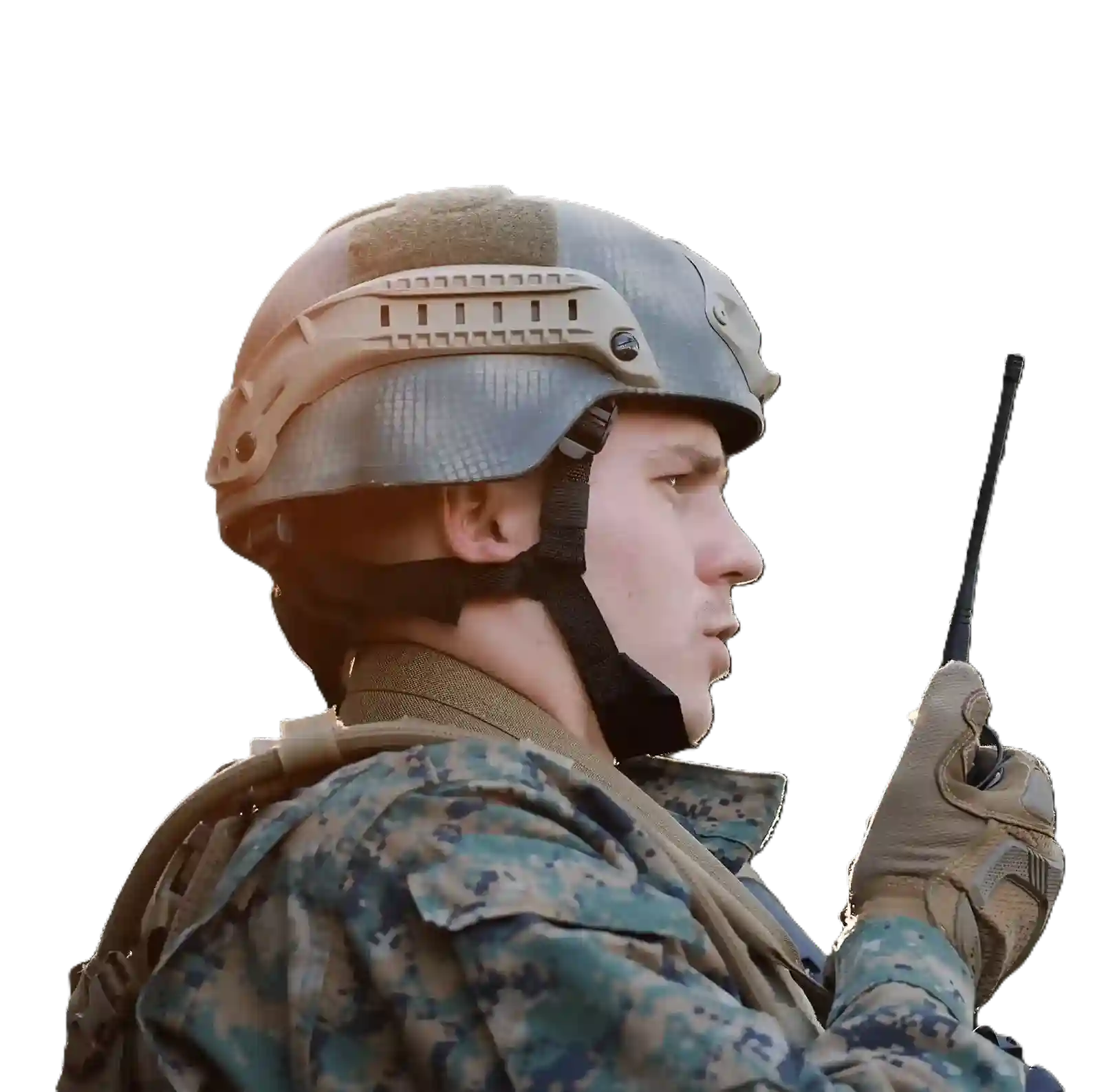 An army officer using Indosoft military solution to receive real-time intelligence, keeping field units and commanders synchronized during operations. An army personnel using Indosoft military solution to access real-time mission data, enabling commanders and field teams to stay aligned with critical updates.
