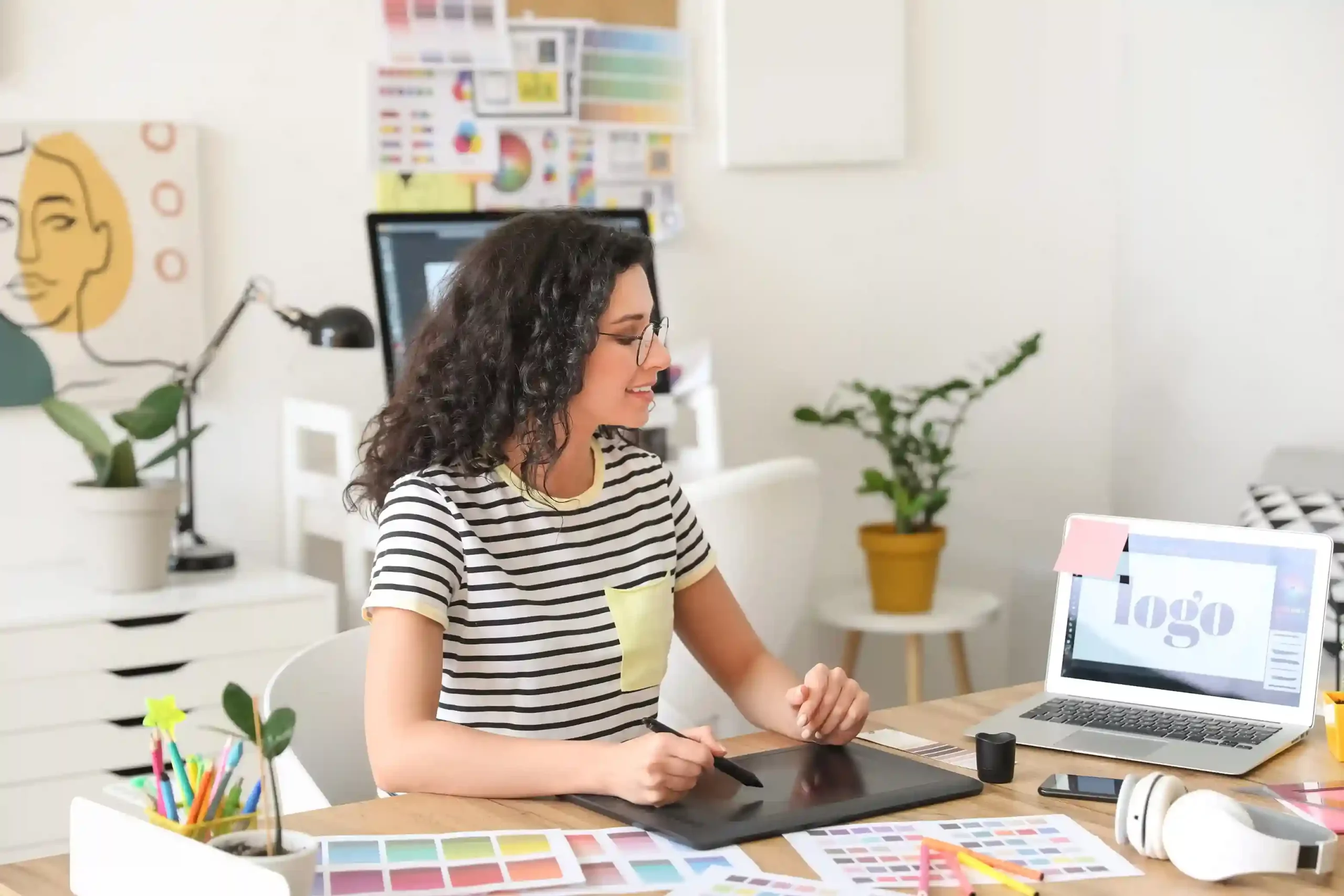 Indosoft team member offering guidance on brand usage and media inquiries. Business professional discussing brand standards with an Indosoft communications expert.