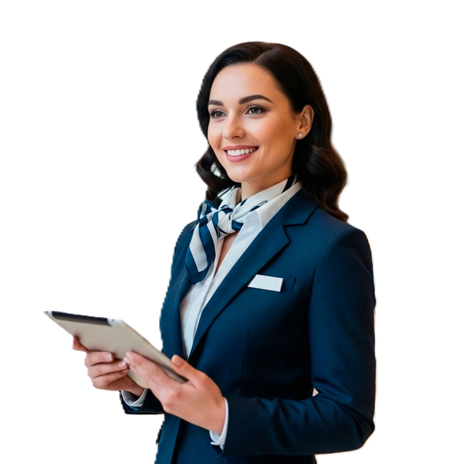 A female attendant in a stylish hotel lobby manages reservations through Indosoft hospitality software, showcasing seamless service integration. A professional hotel receptionist uses Indosoft’s hospitality platform on a tablet to manage guest bookings efficiently in a welcoming lobby.