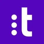 Talkdesk logo showing a white lowercase “t” with three dots on a purple square Talkdesk logo showing a white lowercase “t” with three dots on a purple square
