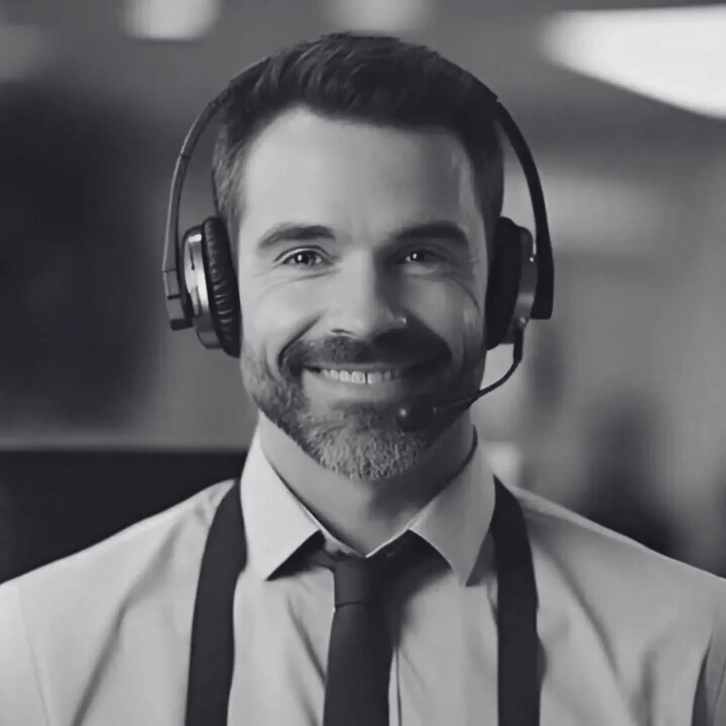 This image illustrates a team exploring communication platforms to understand how Indosoft’s flexible, unified architecture provides more capability and business growth potential than CallPage. An Indosoft support agent wearing a headset assisting a client while reviewing Indosoft and CloudTalk communication options.