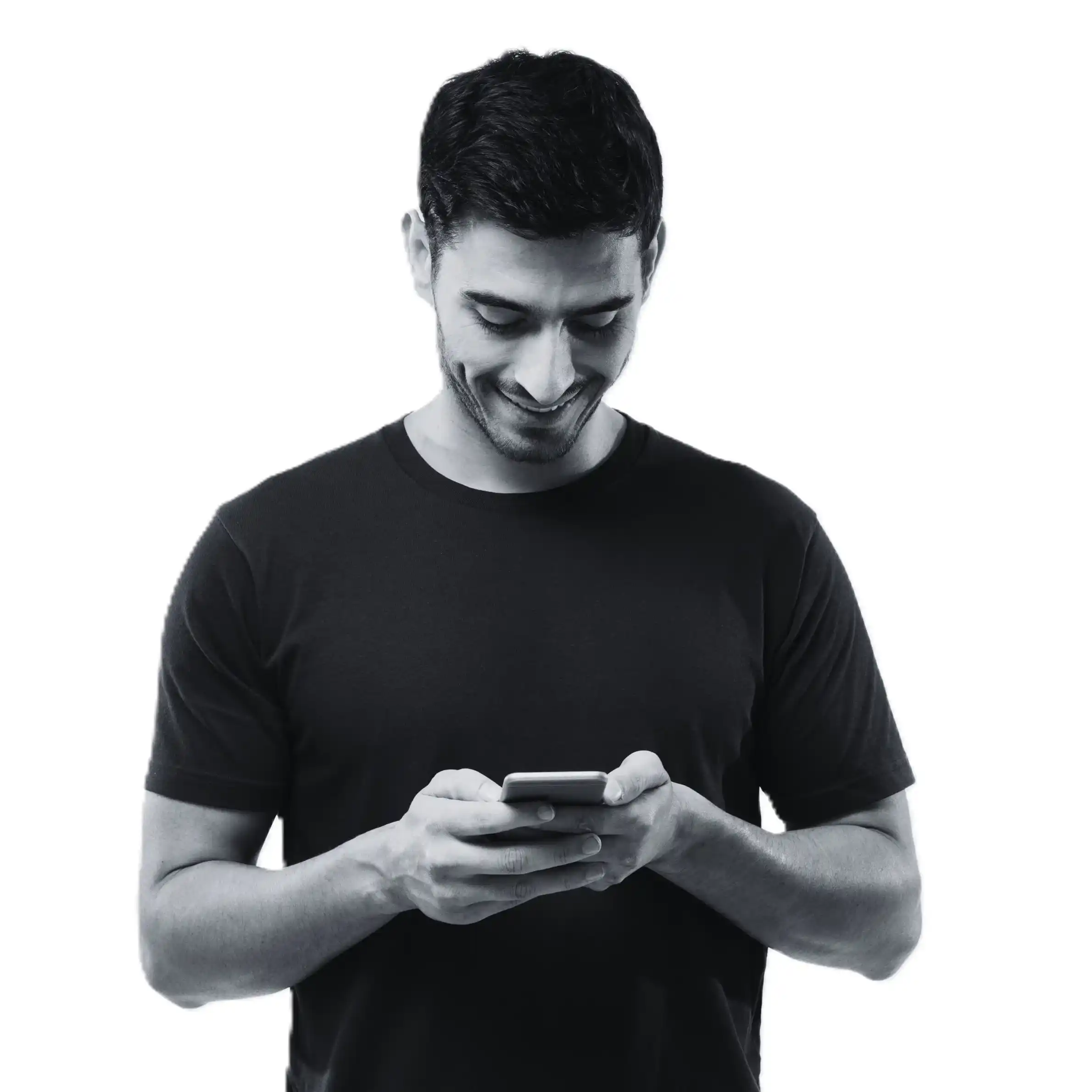 Relaxed male professional using his phone, symbolizing the upgrade from TollFreeForwarding to Indosoft’s advanced communication capabilities. Young professional checking his smartphone, representing global teams migrating from TollFreeForwarding to Indosoft’s scalable communication platform.