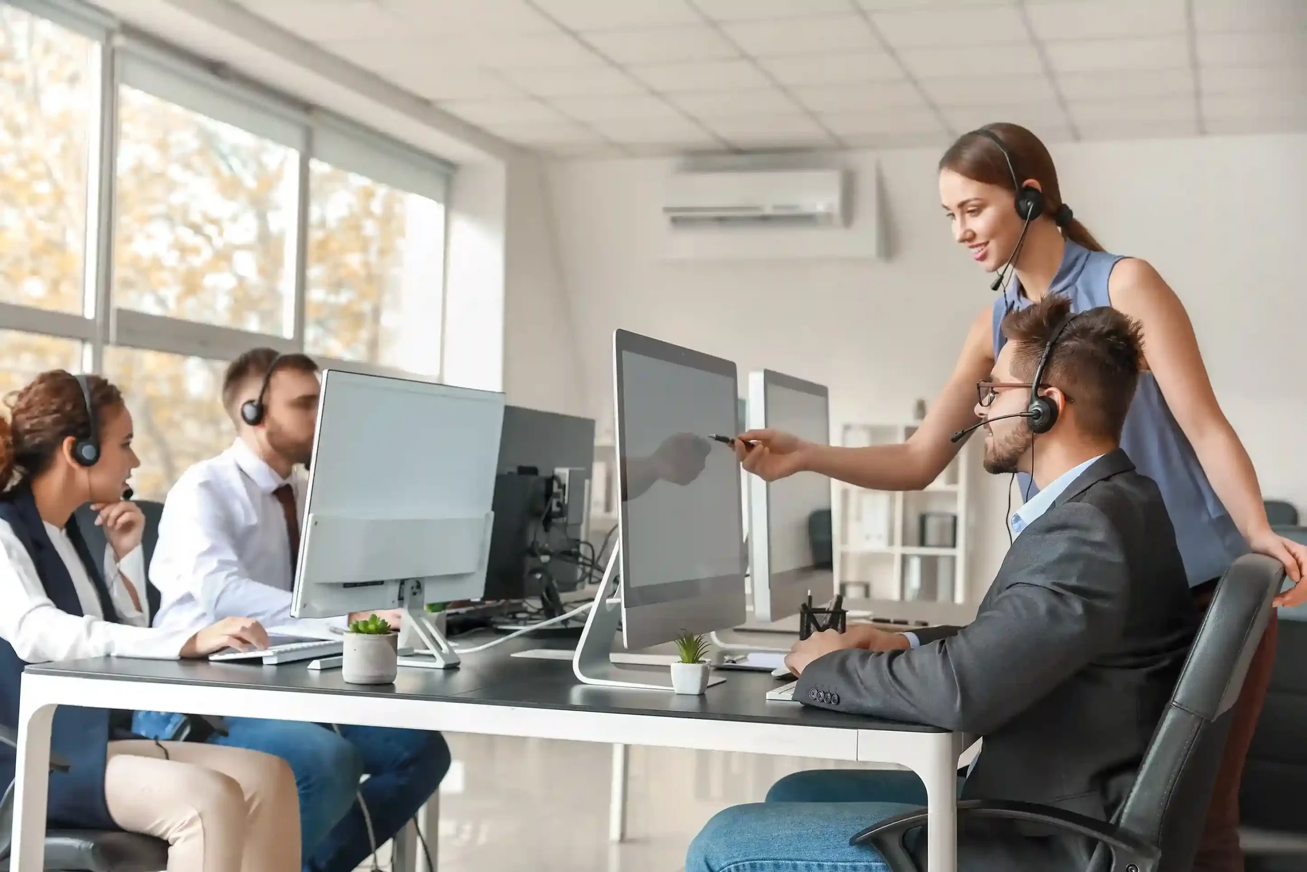 A contact center supervisor guides an agent during a live call using Indosoft to provide timely coaching and feedback. A supervisor observes a live call and coaches an agent in real time using Indosoft call monitoring to strengthen communication skills.