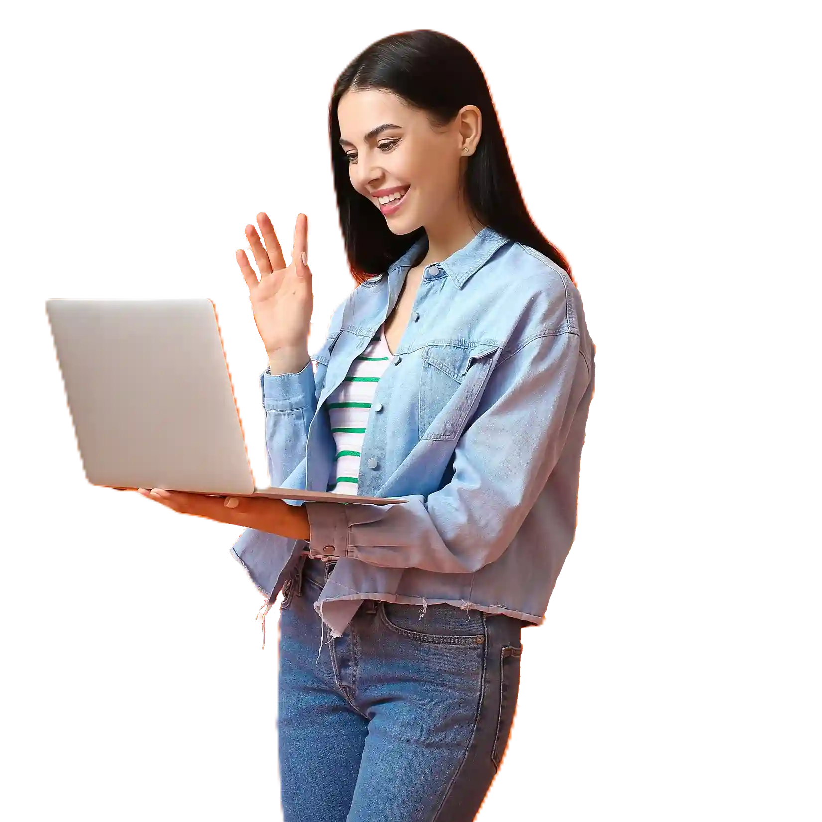 A team member smiles while managing conversations on her laptop, using Indosoft to clearly distinguish active customer inquiries from completed ones. A professional waves while working on her laptop, confidently reviewing conversation status in Indosoft so she knows which customer interactions need action and which are already resolved.