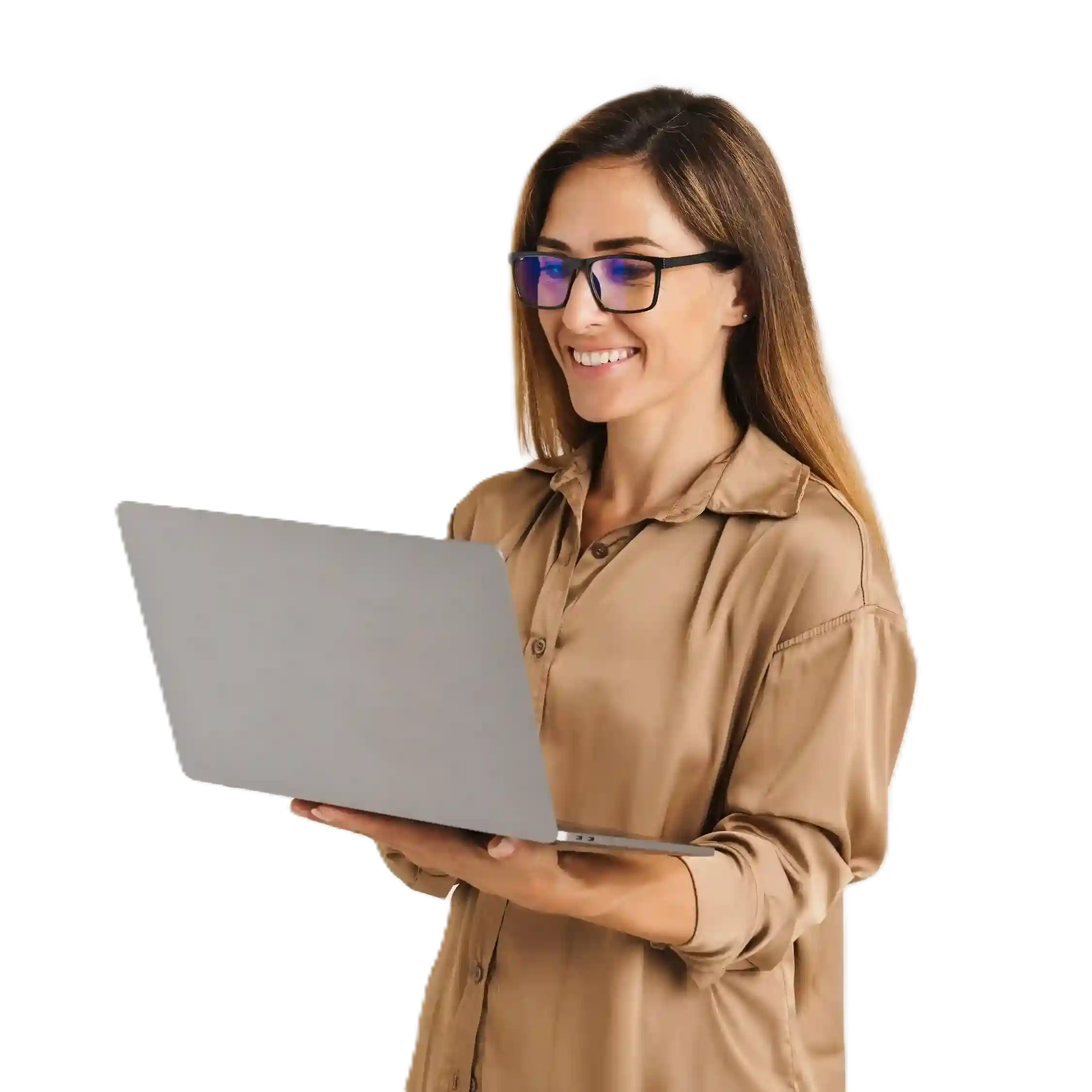 While working on her laptop, a team member refines SMS contact segments to align messaging with customer interests and communication goals. A contact center professional reviews customer data on her laptop, confidently organizing SMS segments to ensure each message reaches the most relevant audience.