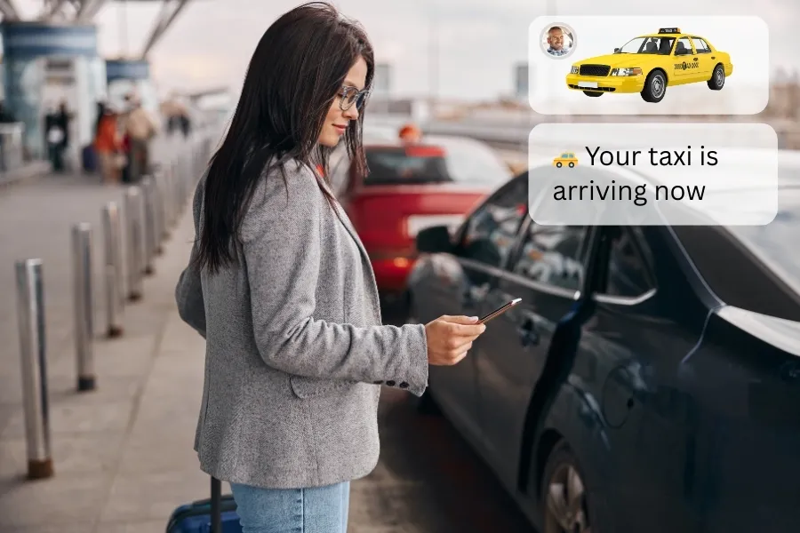 Indosoft platform delivering large-scale notifications, including cab updates, to mobile users Indosoft rich-media messaging delivering a taxi notification to a customer’s phone