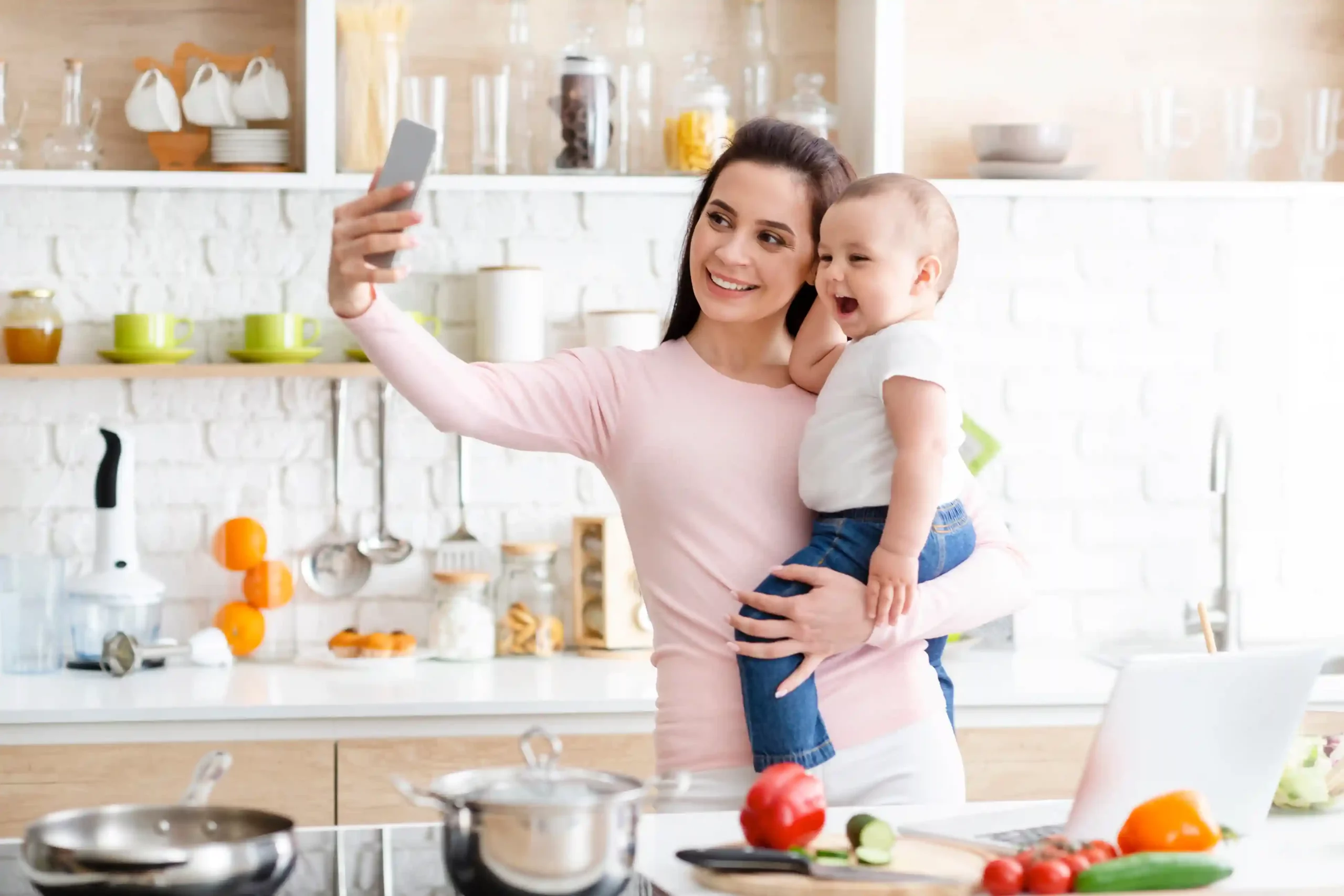 While preparing a meal, a mother reviews earlier delivery calls on her phone, using Indosoft to connect call history with related order information. While preparing a meal, a mother reviews earlier delivery calls on her phone, using Indosoft to connect call history with related order information.