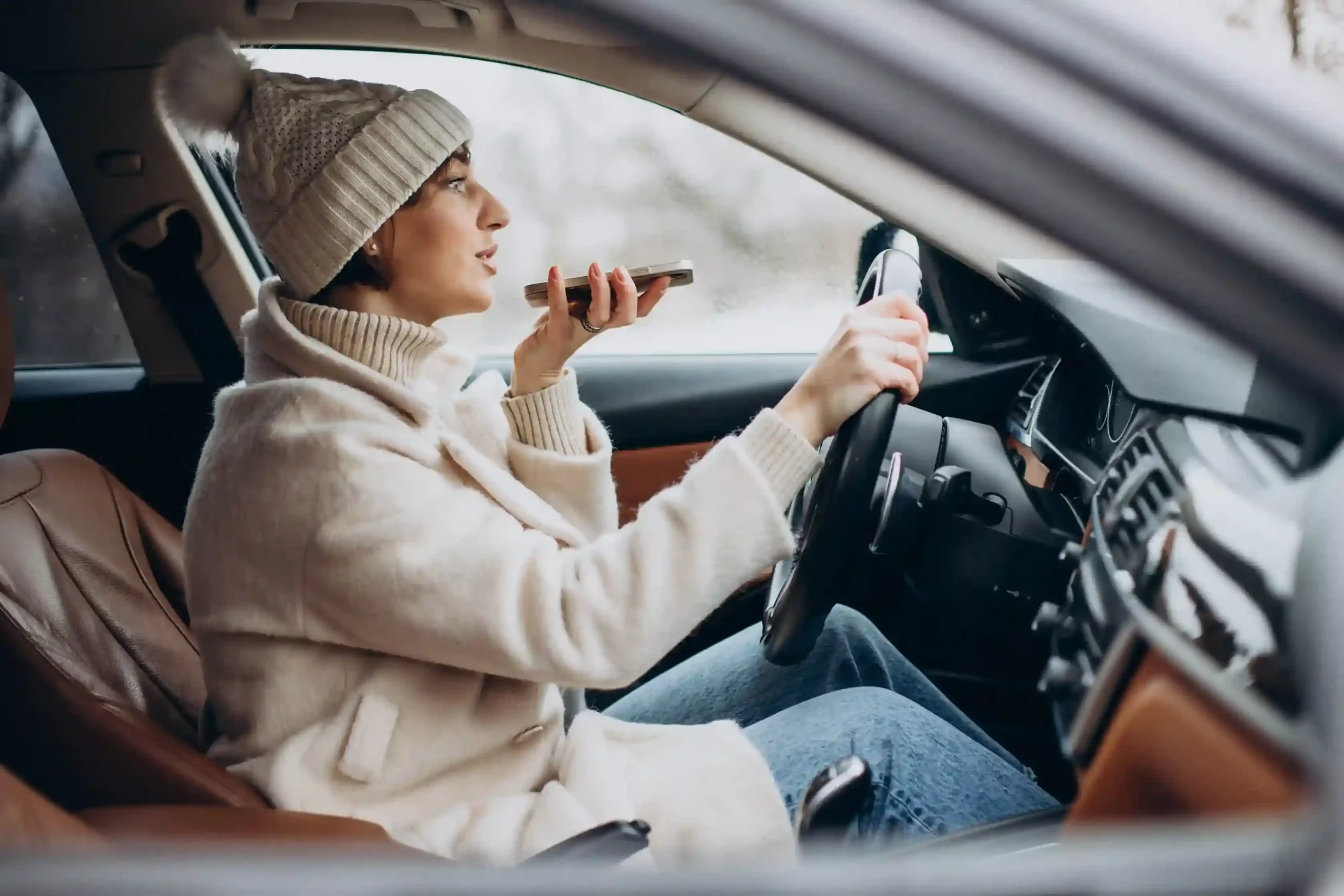 A professional drives confidently while her phone remains silent, showing how scheduled call silence protects availability during off-hours and busy moments without manual action. A professional drives confidently while her phone remains silent, showing how scheduled call silence protects availability during off-hours and busy moments without manual action.