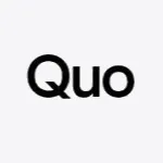 OpenPhone logo with two overlapping white circles on a purple background representing a modern business phone app Quo— global business phone numbers and VoIP services