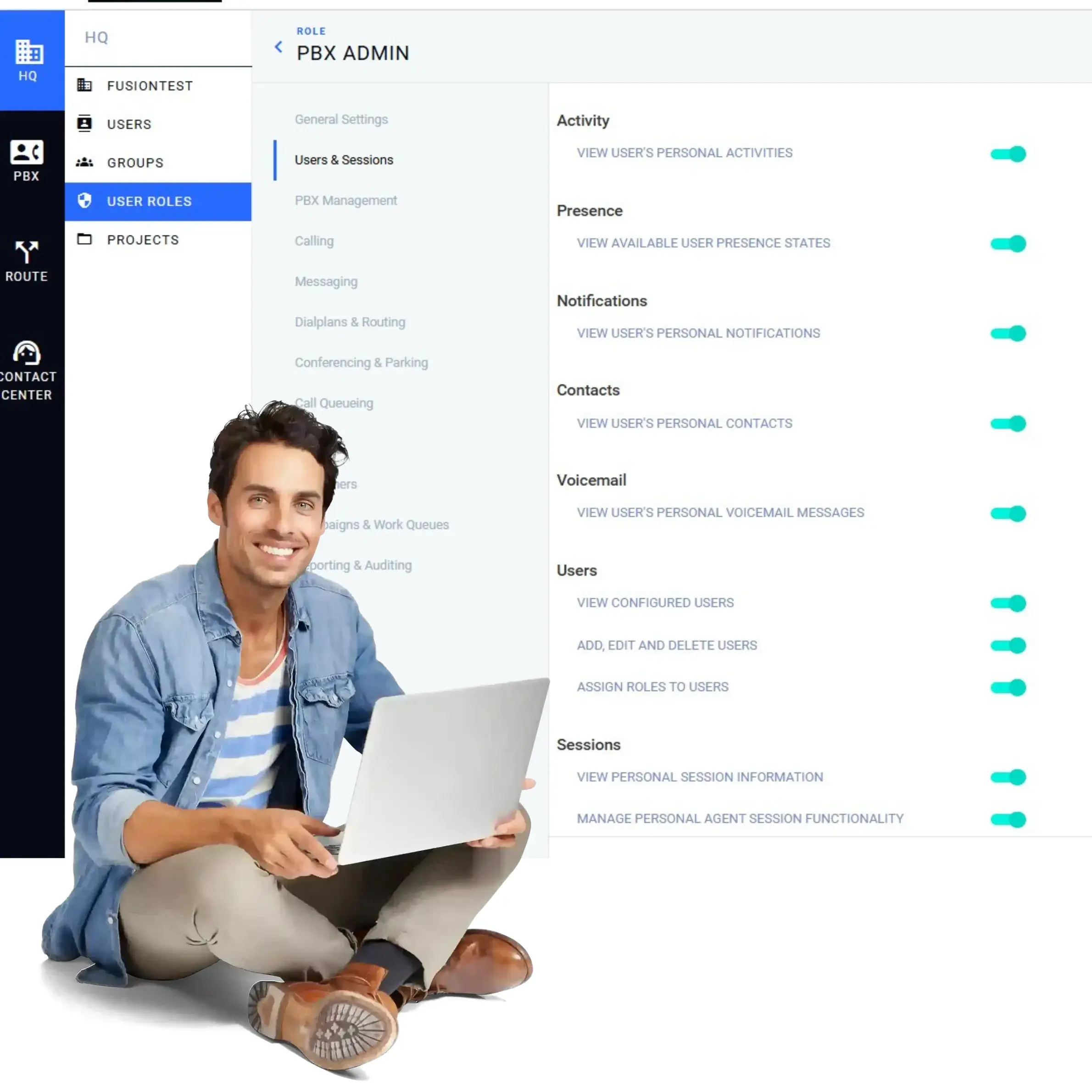 A programmer using Indosoft’s developer tools on a laptop to integrate contact center systems and unlock new innovation opportunities. A software developer with a laptop using Indosoft Development Center to build seamless contact center integrations with APIs and resources.