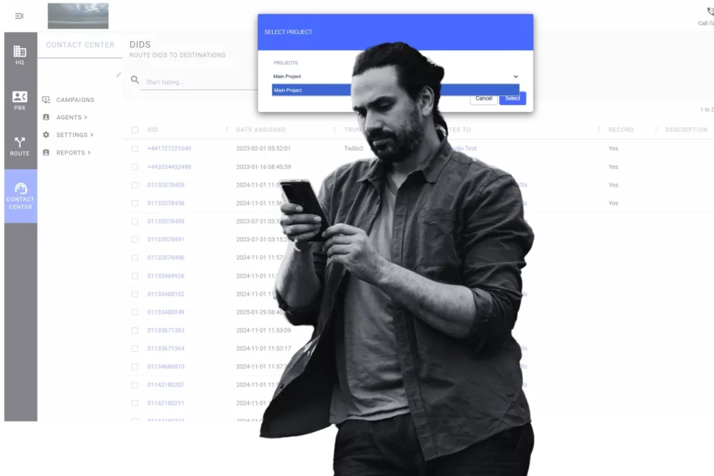 A contact center agent reviewing DID routing assignments in Q-Suite NG to resolve call distribution overload.